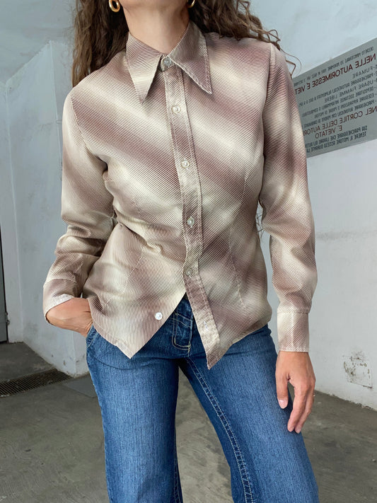 Camicia anni 70 a righe