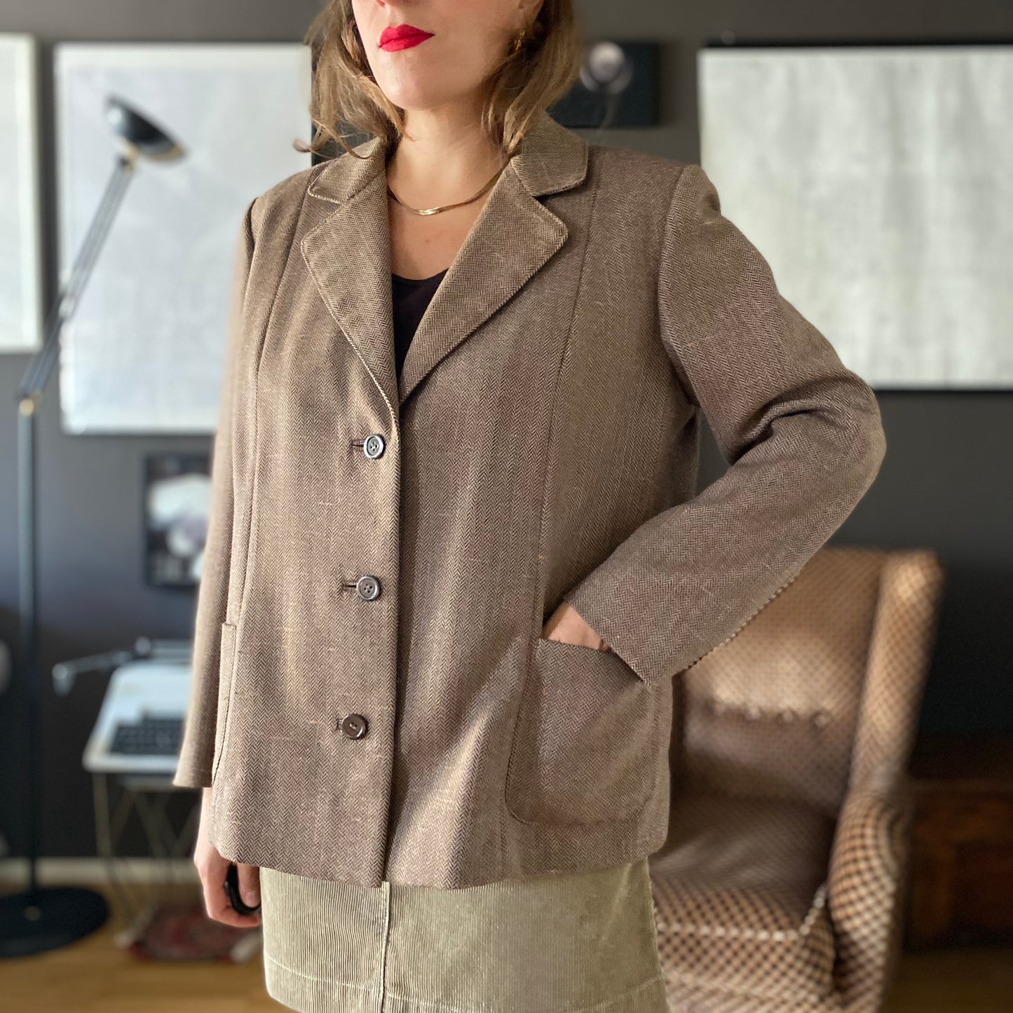 Blazer vintage spigato
