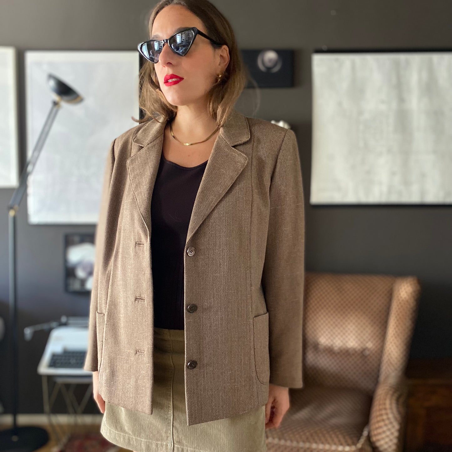 Blazer vintage spigato