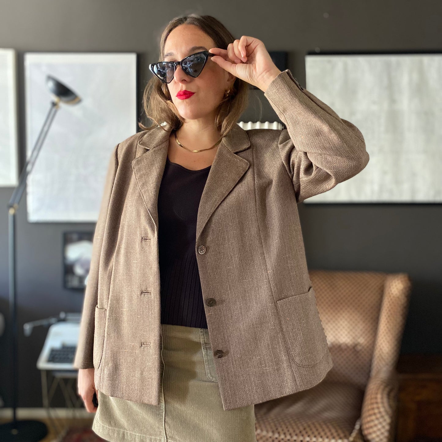 Blazer vintage spigato