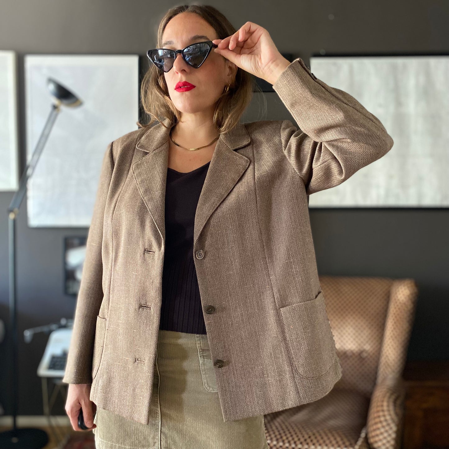 Blazer vintage spigato