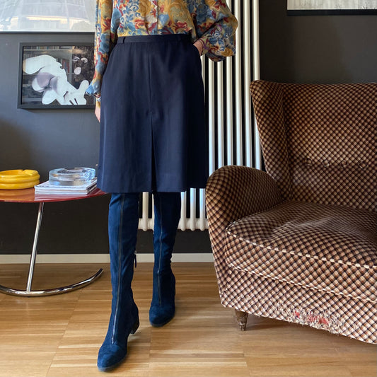 Gonna a trapezio blu