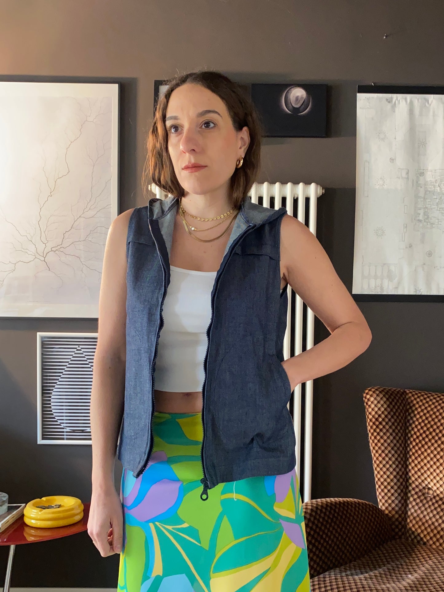 Gilet denim anni 90 Fiorucci