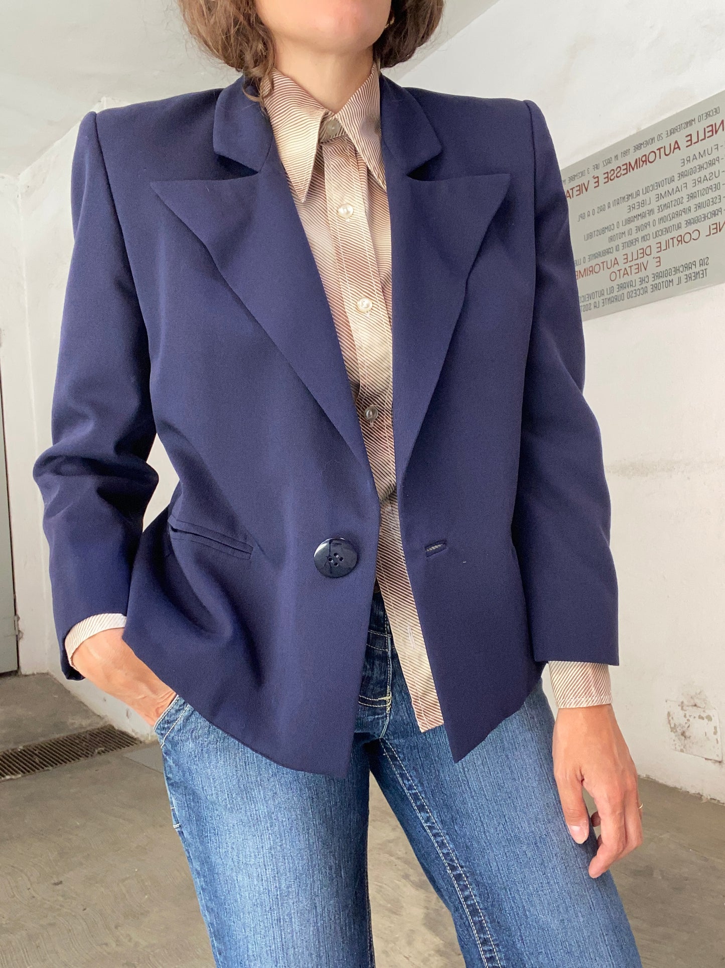 Blazer corto blu