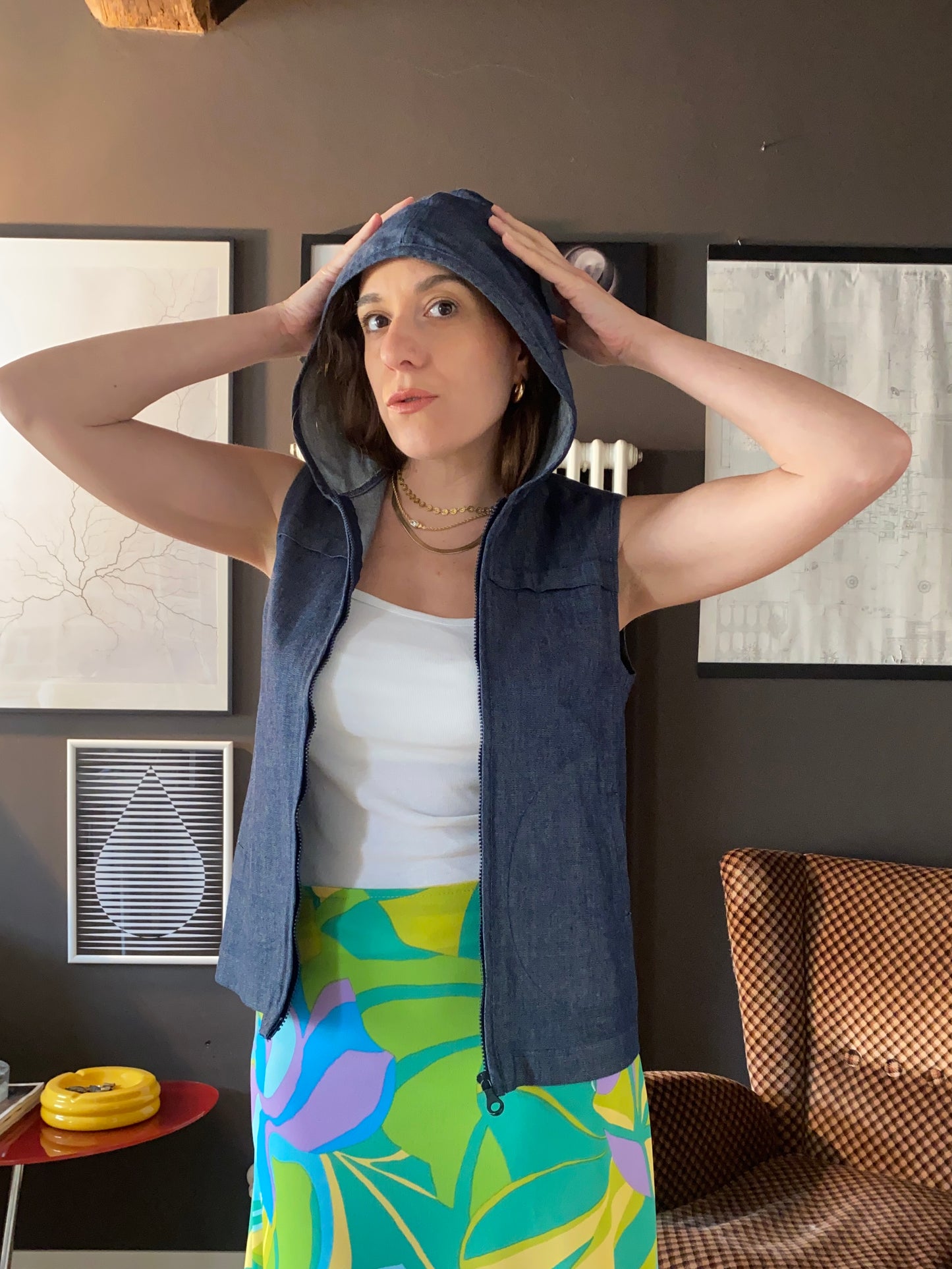 Gilet denim anni 90 Fiorucci