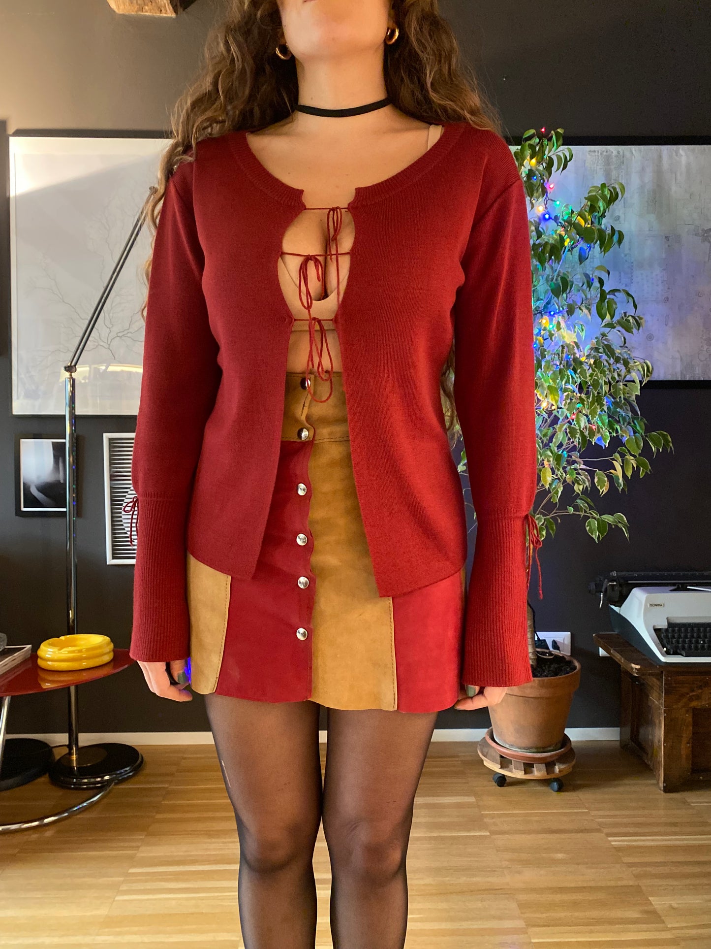 Cardigan misto lana Y2K