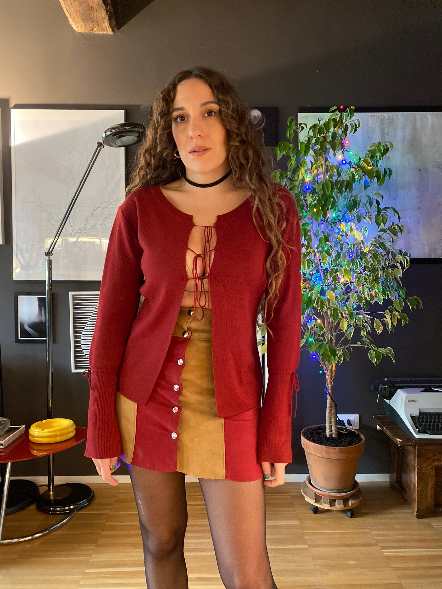 Cardigan misto lana Y2K