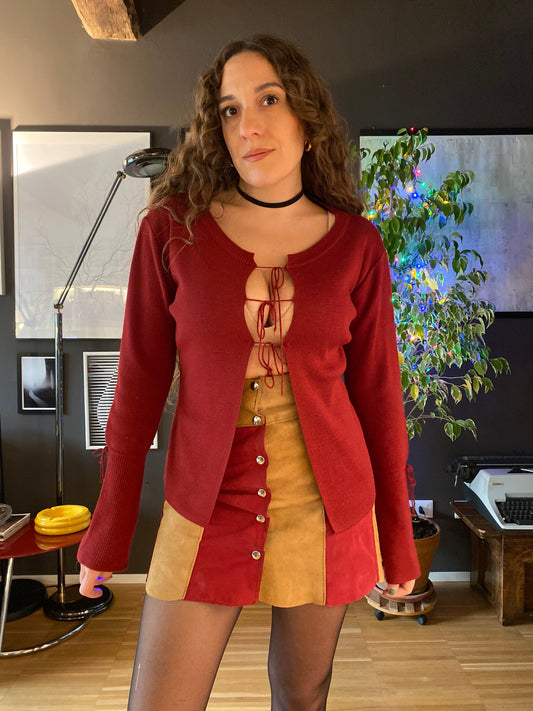 Cardigan misto lana Y2K