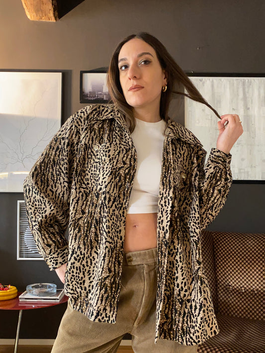 Camicia vintage oversize animalier