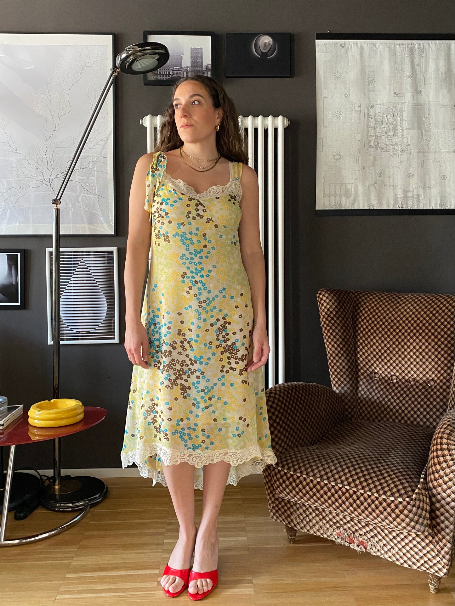 Abito in seta anni 70