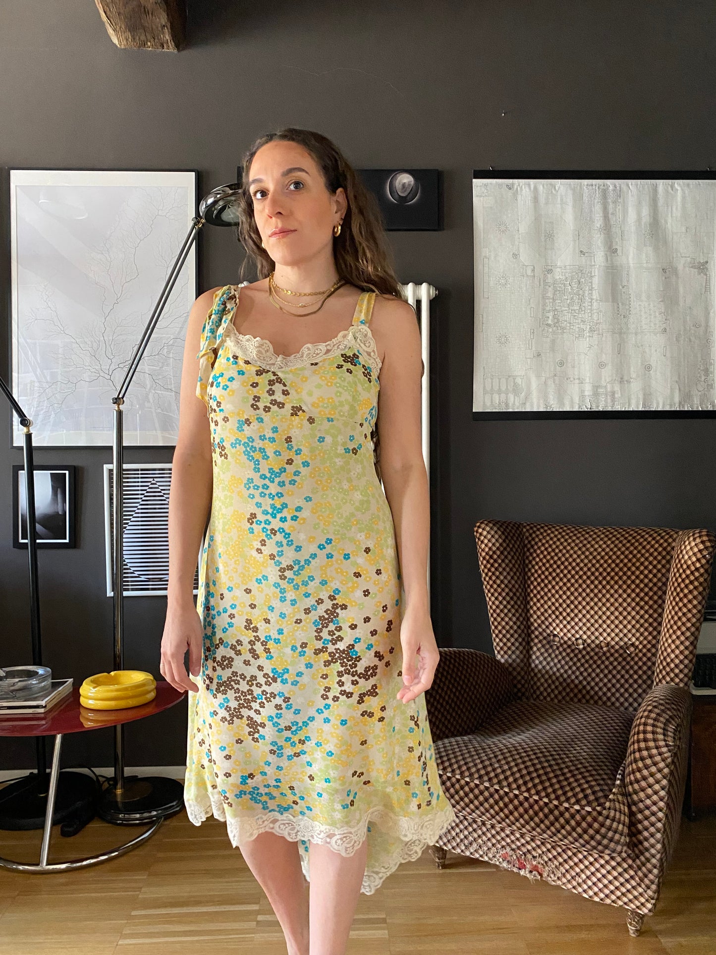 Abito in seta anni 70