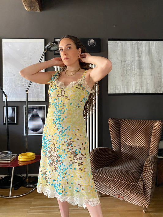 Abito in seta anni 70