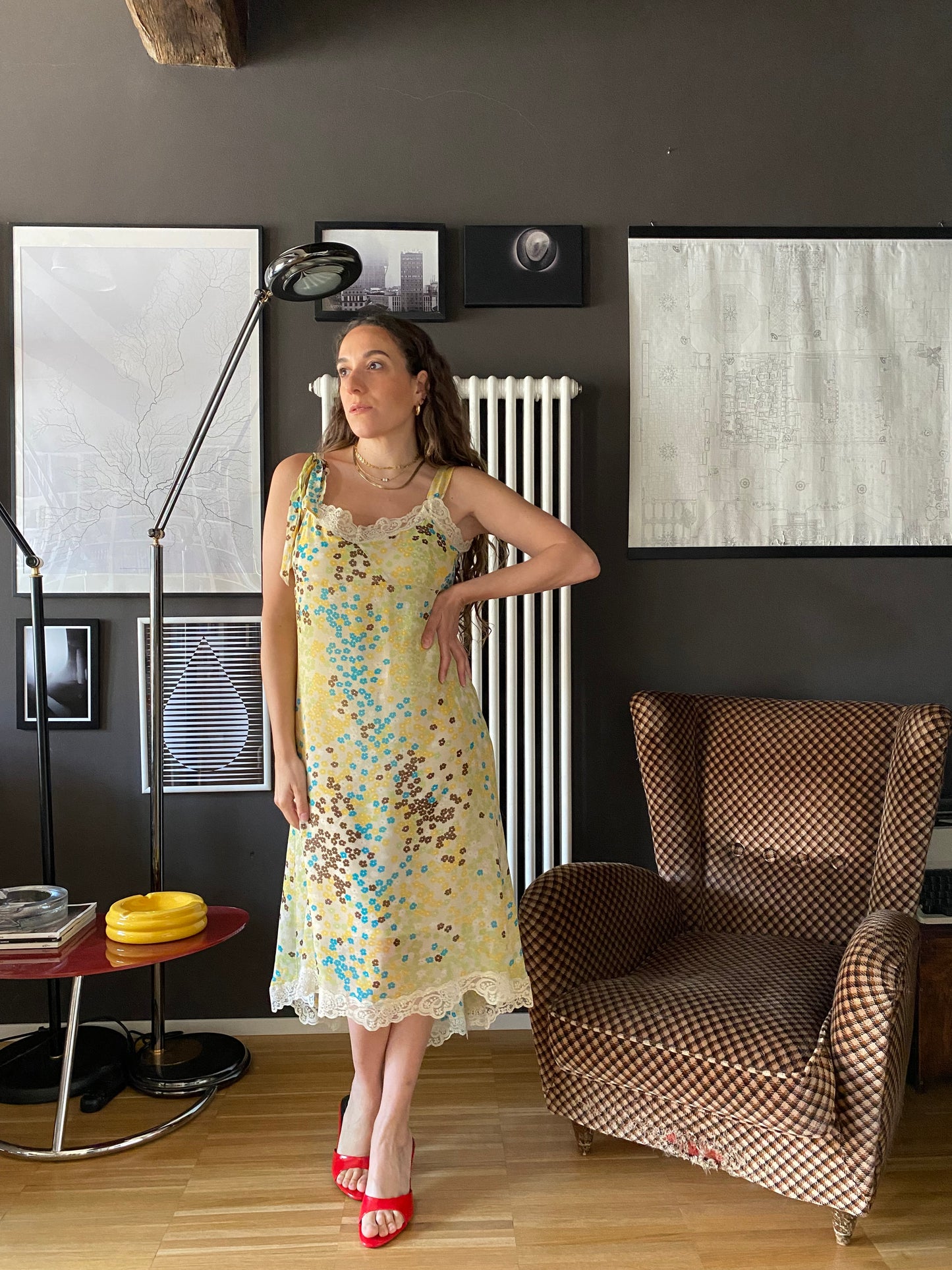 Abito in seta anni 70