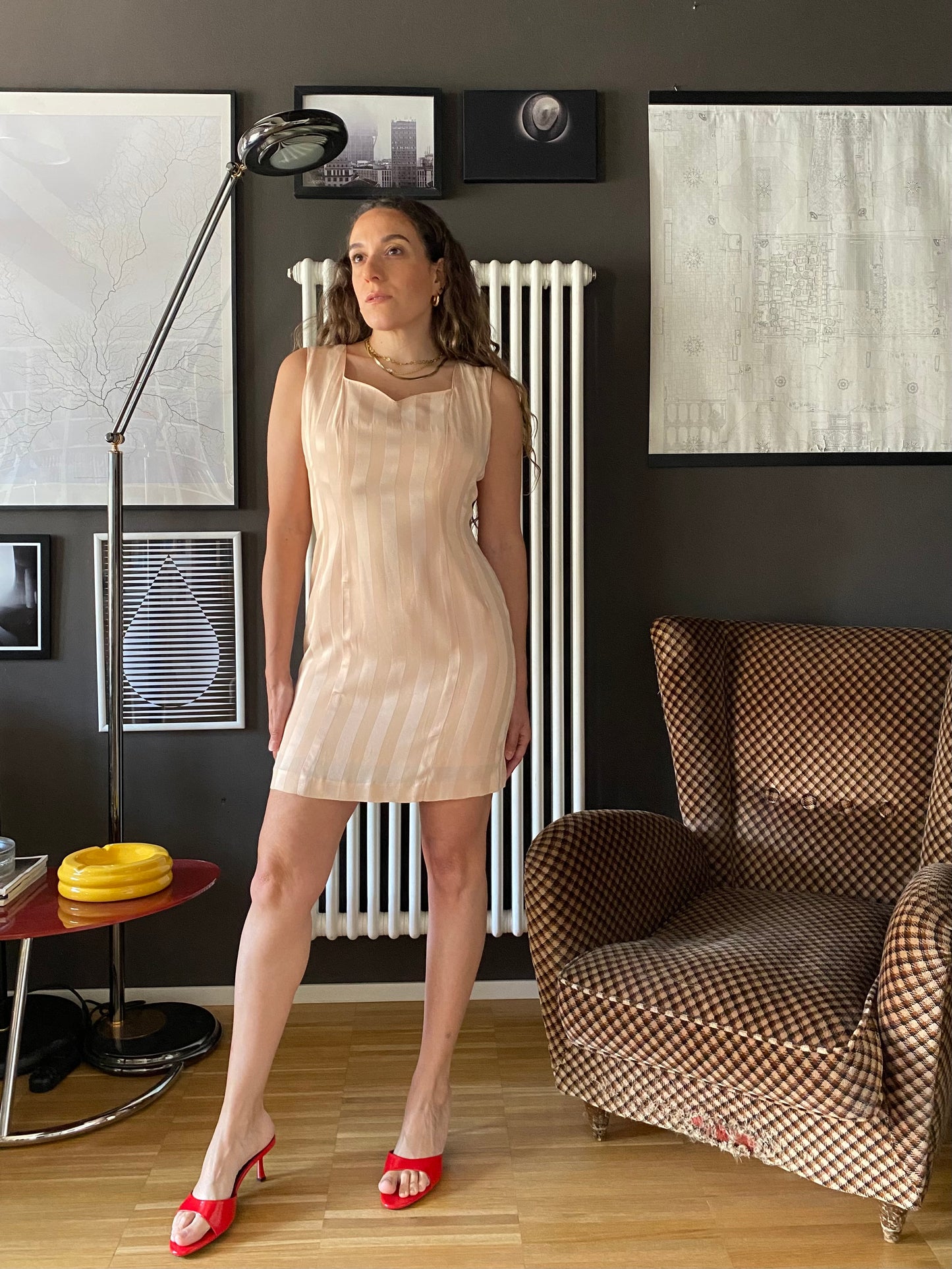 Abito tubino sartoriale in seta