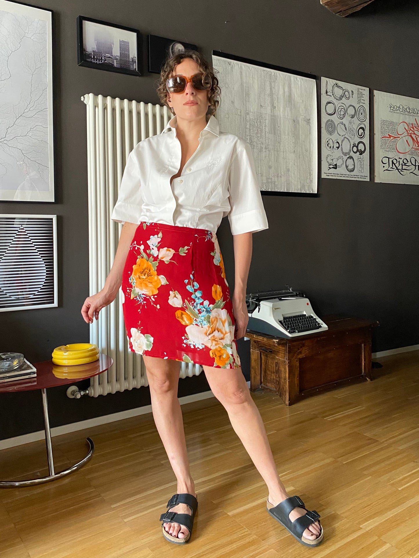 Gonna vintage floreale