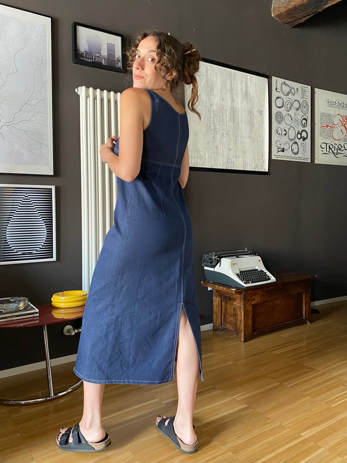 Abito denim lungo