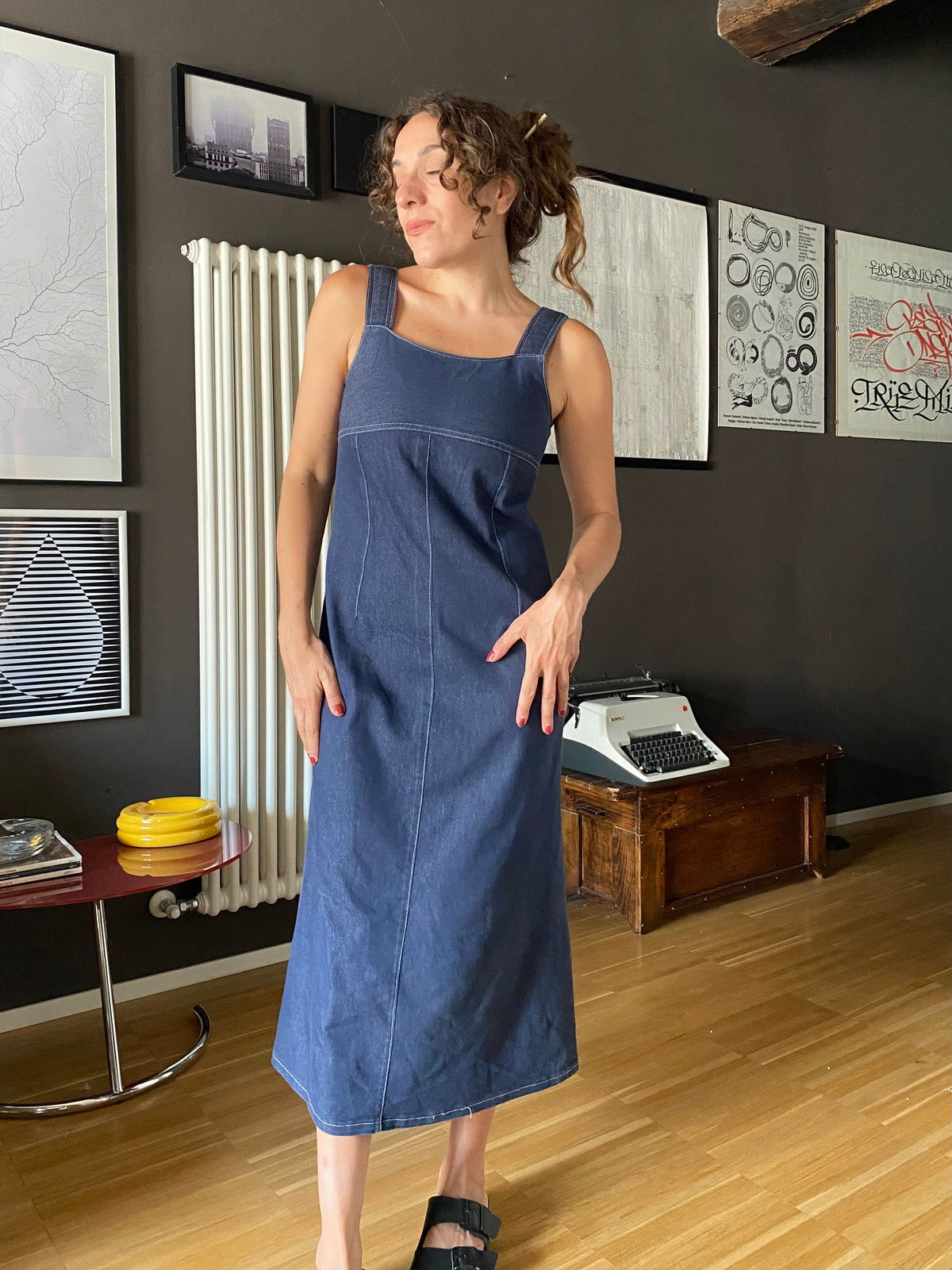 Abito denim lungo