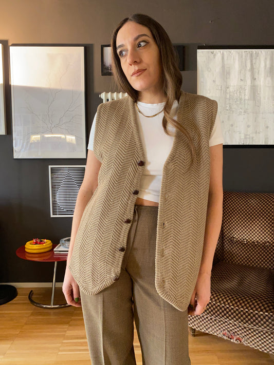 Gilet misto lana