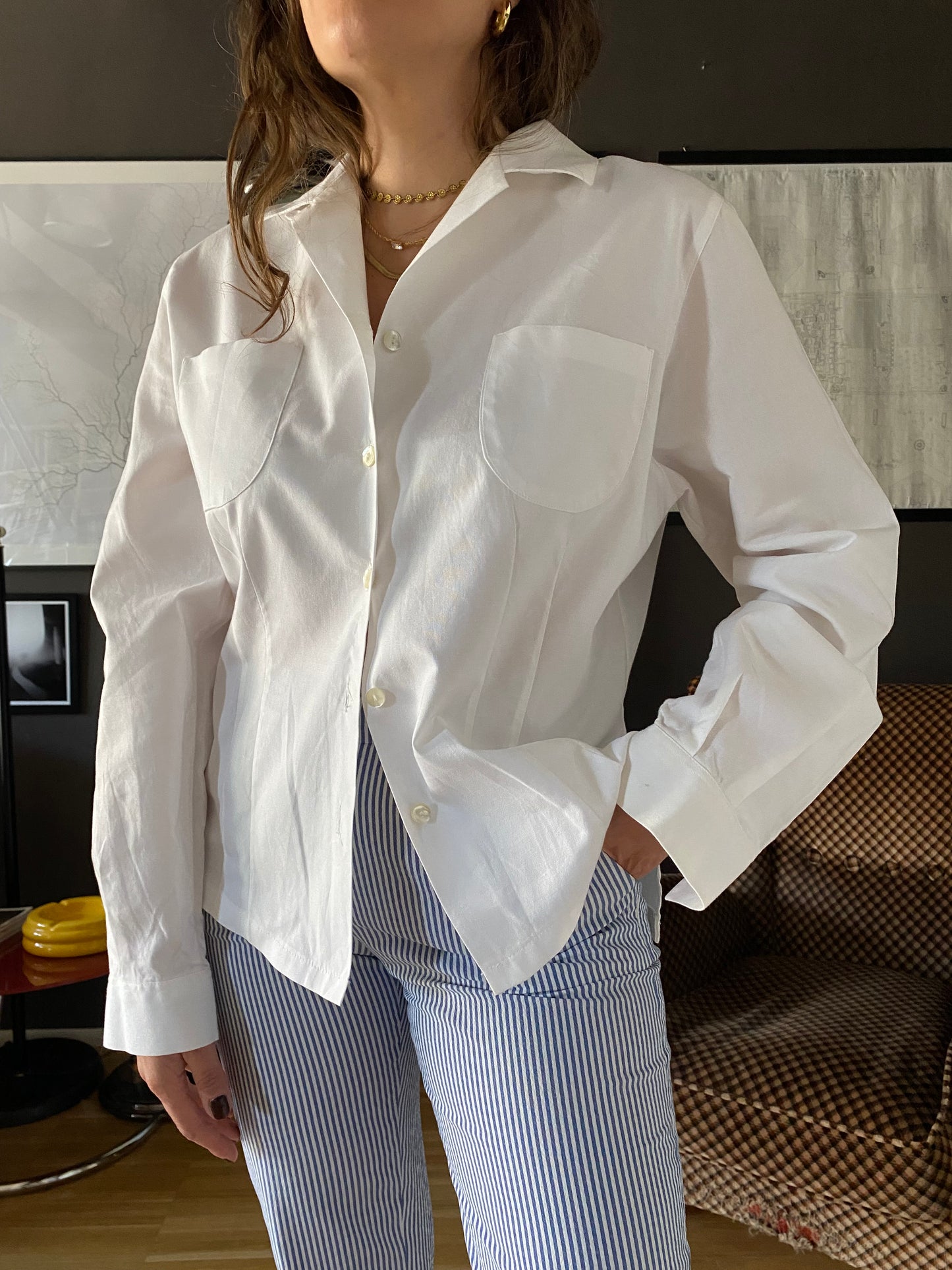 Camicia bianca cotone vintage