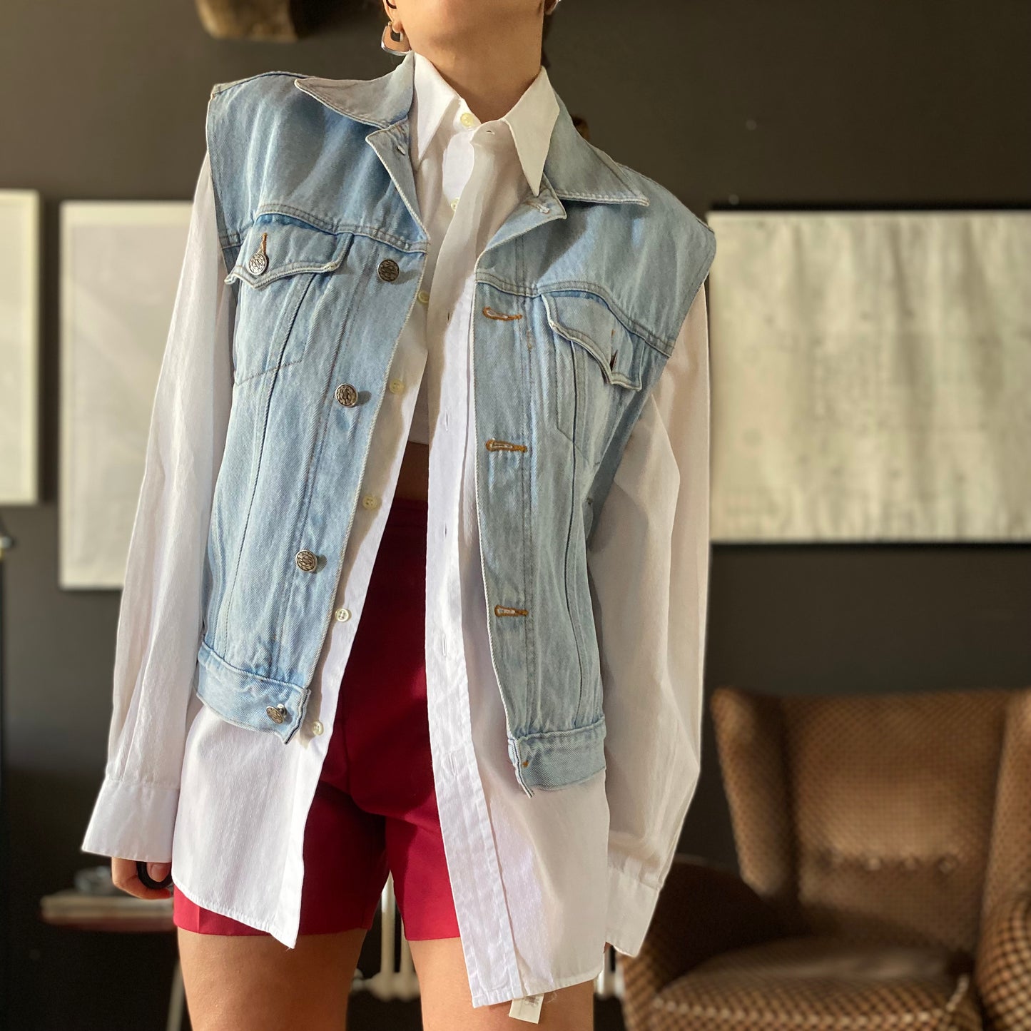 Gilet in denim anni 80