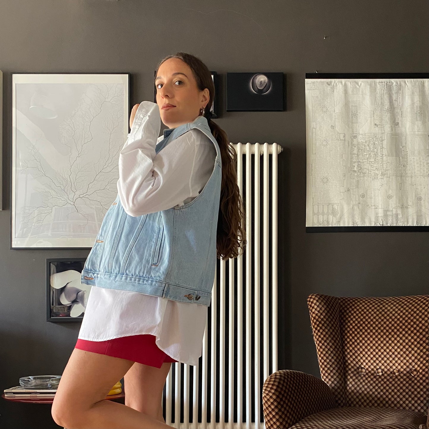 Gilet in denim anni 80