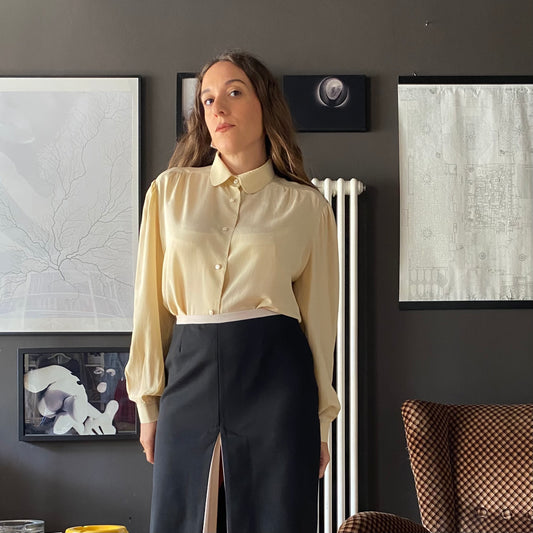 Camicia sartoriale in seta anni 60