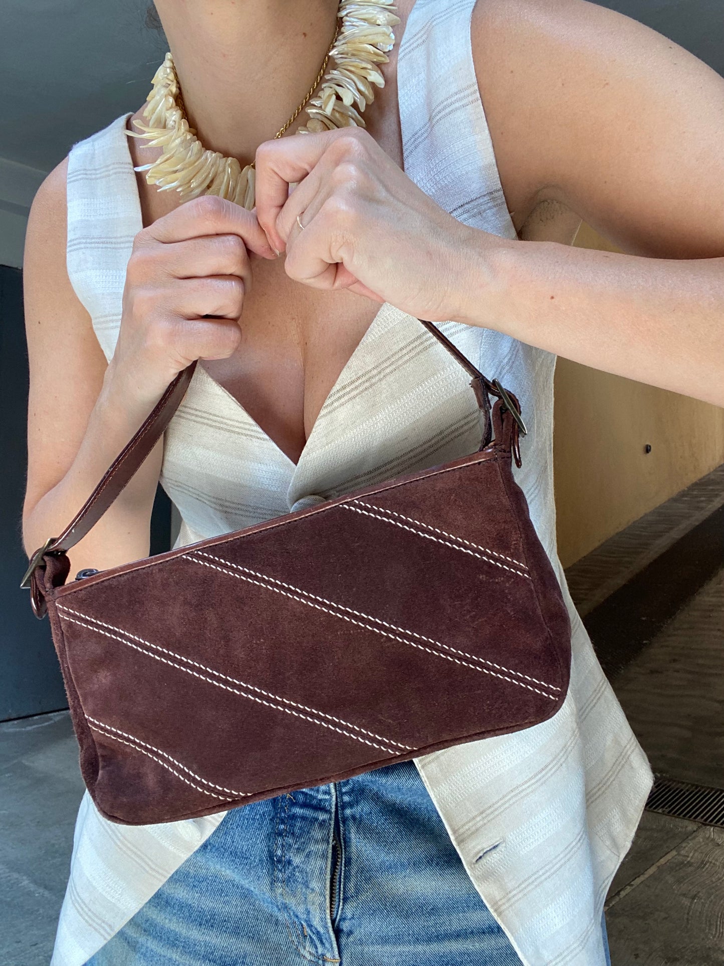 Borsa a spalla baguette vintage