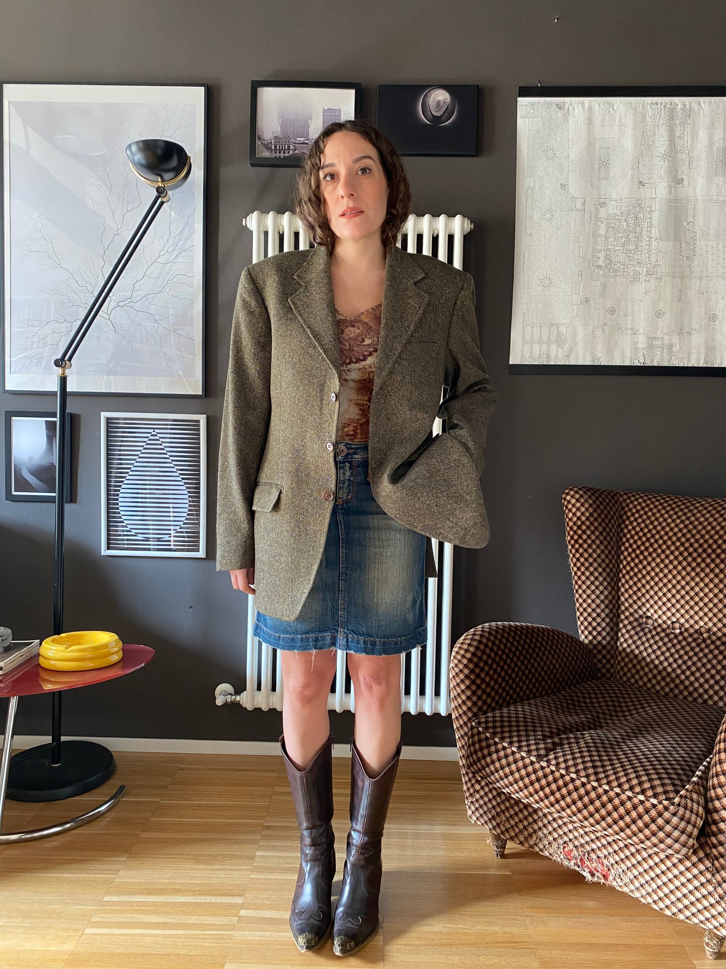 Blazer vintage con toppe