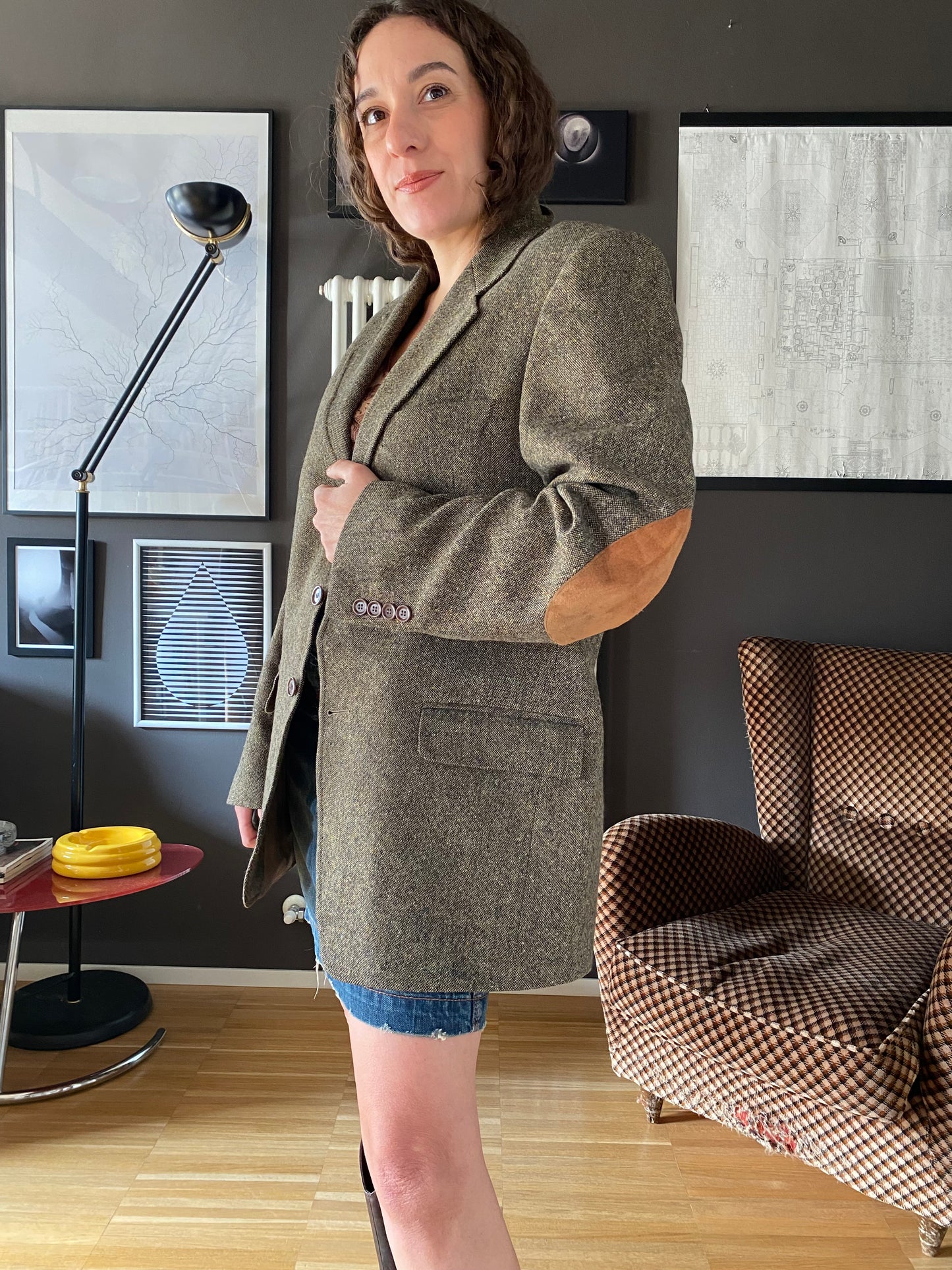 Blazer vintage con toppe