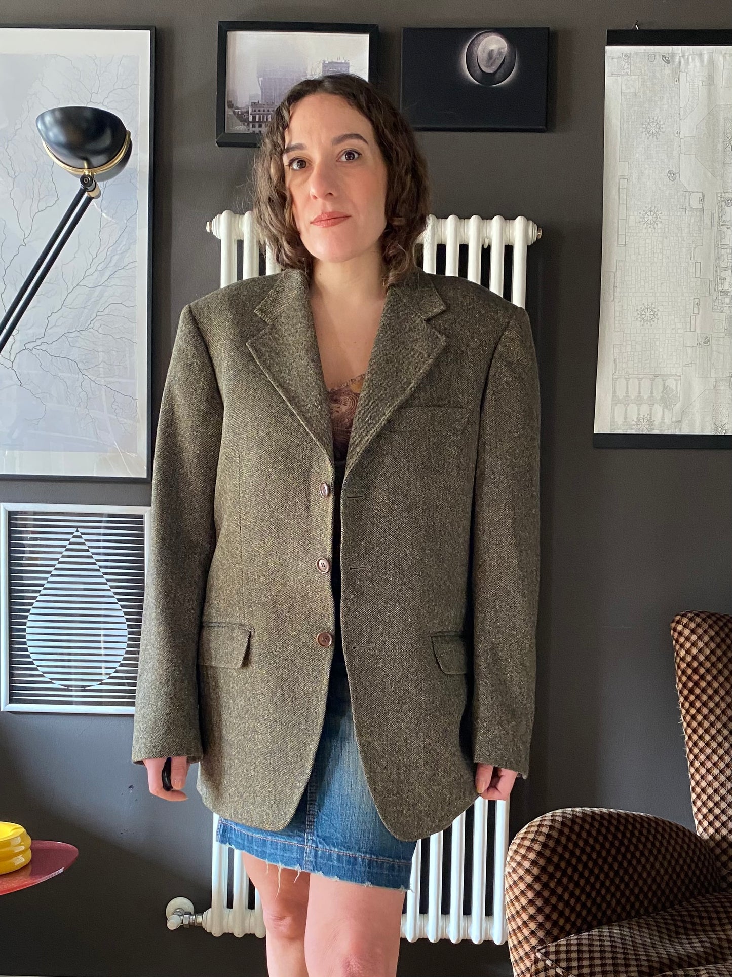 Blazer vintage con toppe