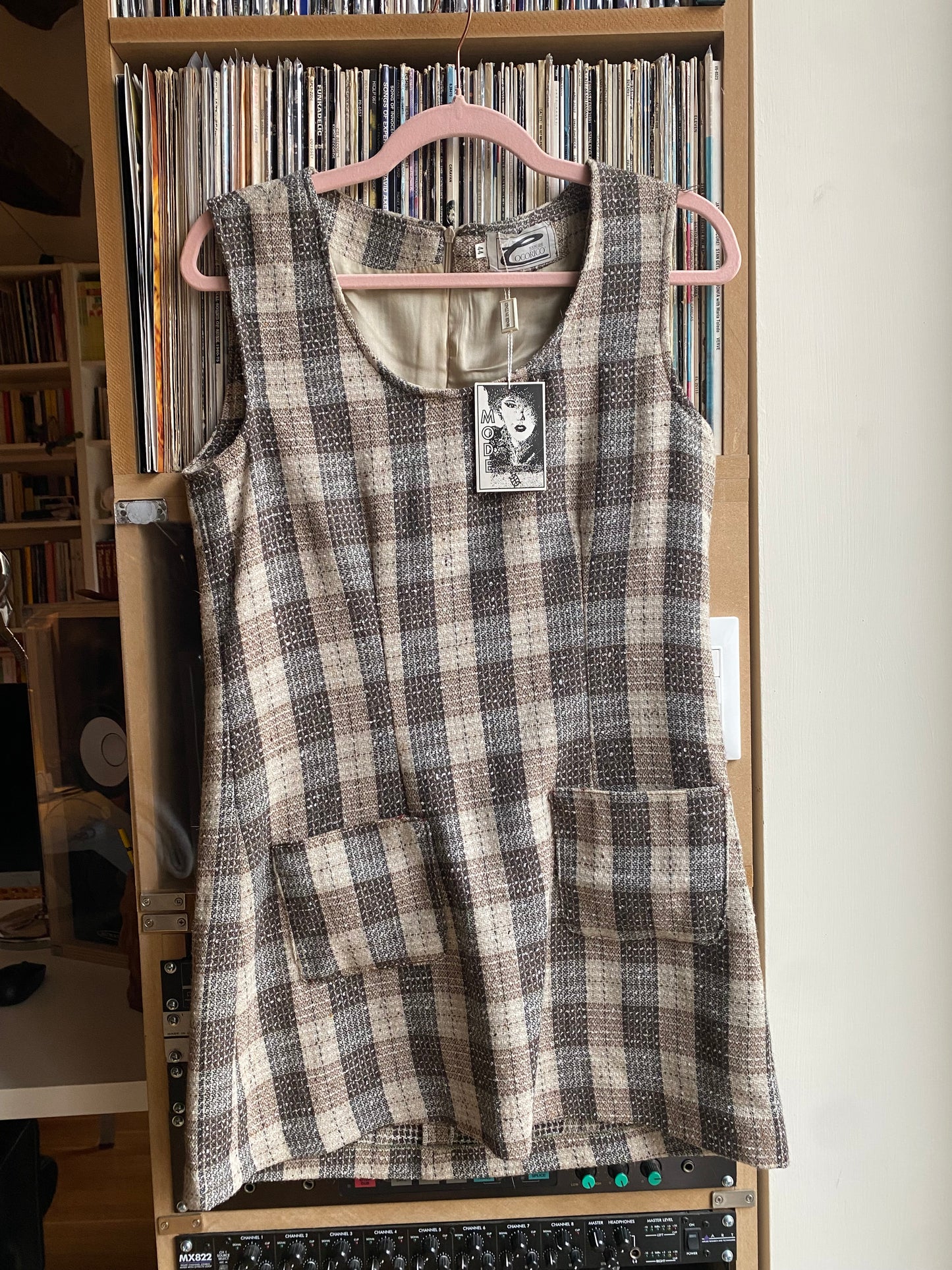 Abito mini vintage tartan