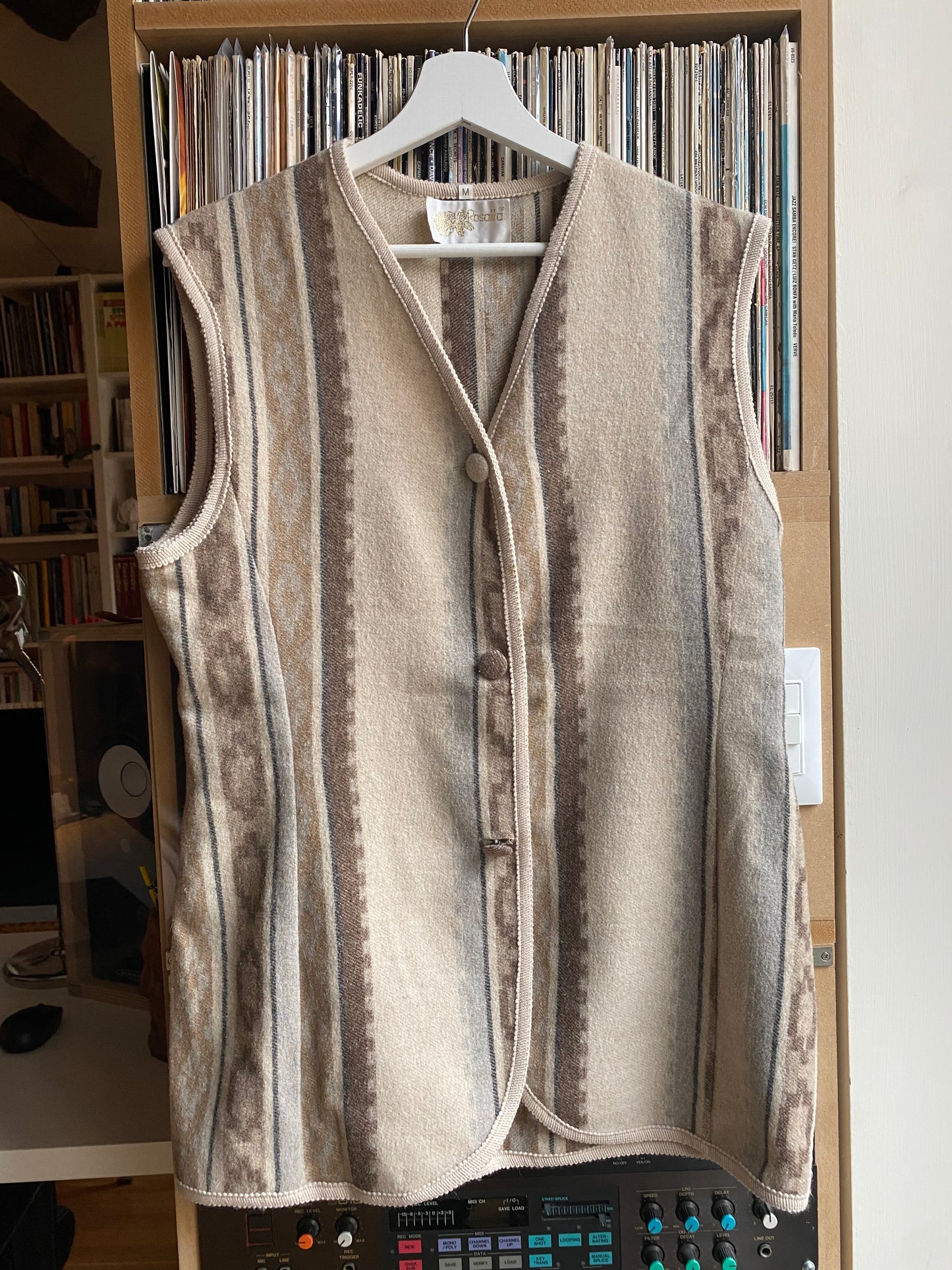 Gilet misto lana vintage lungo