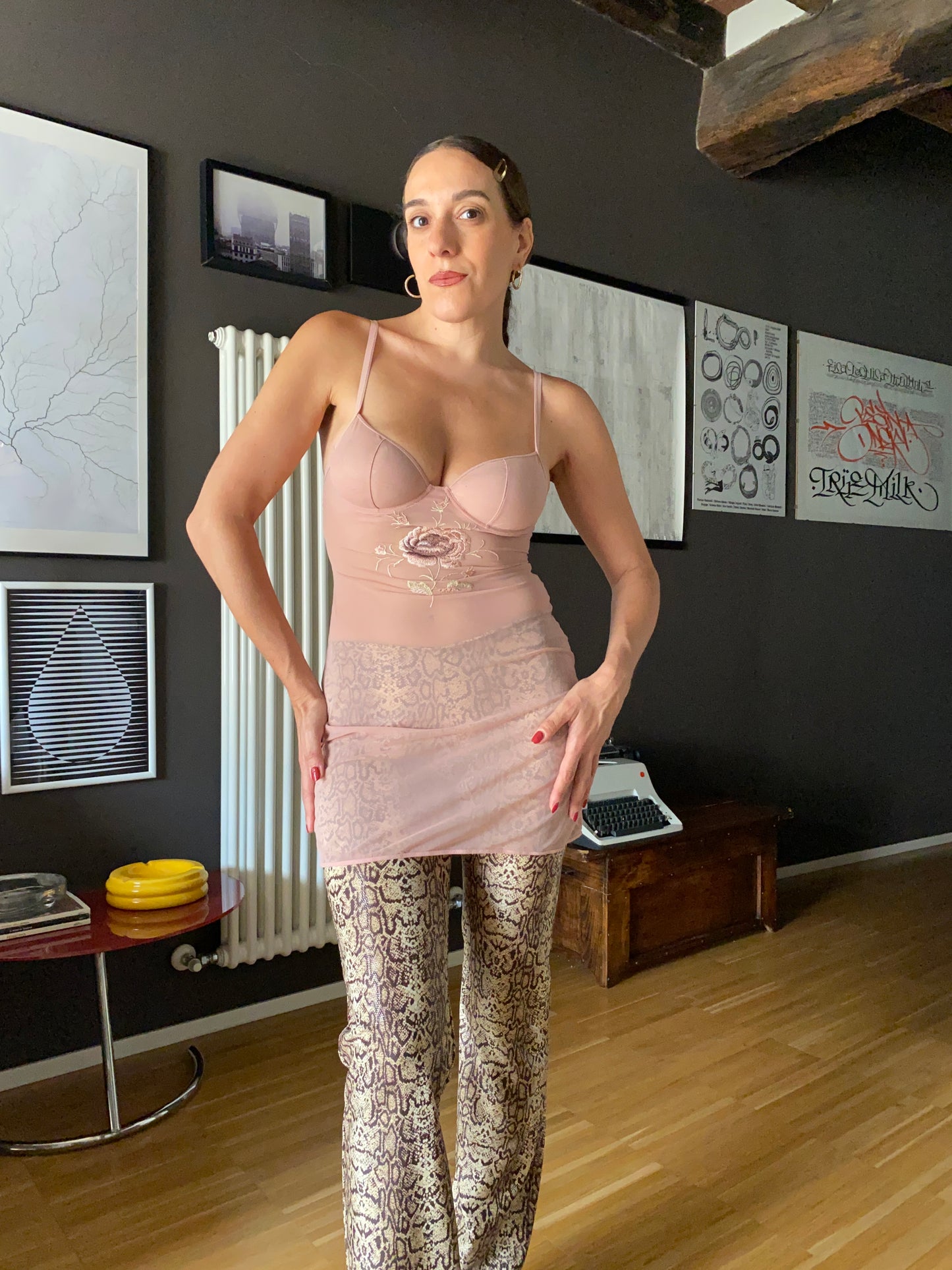 Baby doll in mesh