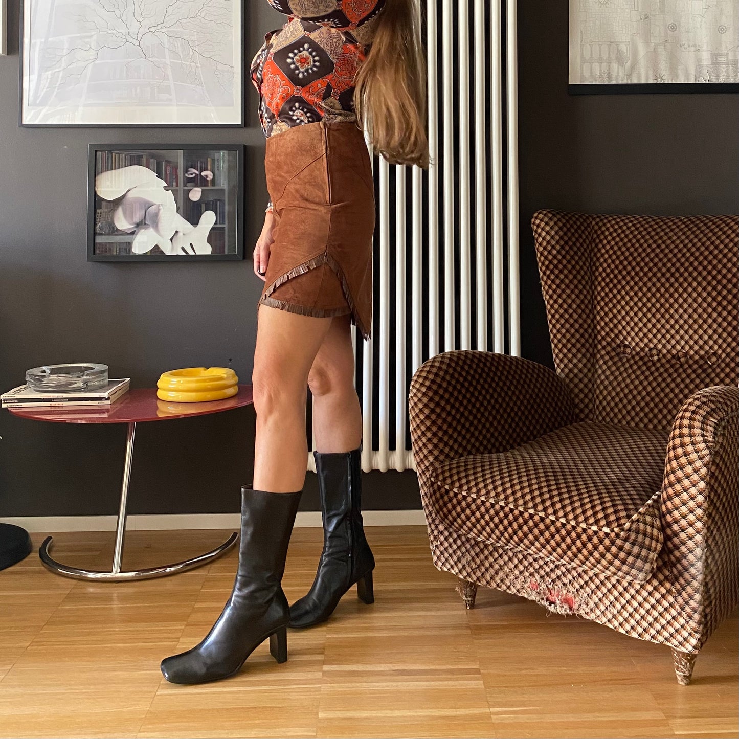 Gonna in pelle asimmetrica by Conbipel