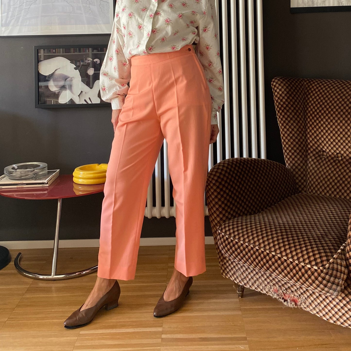 Pantaloni vintage pesca