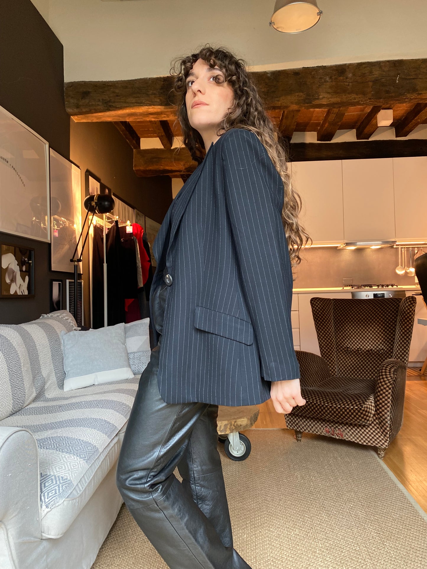 Blazer gessato Marella