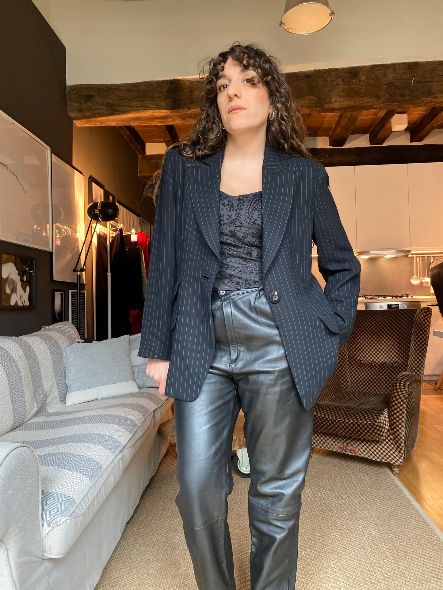 Blazer gessato Marella