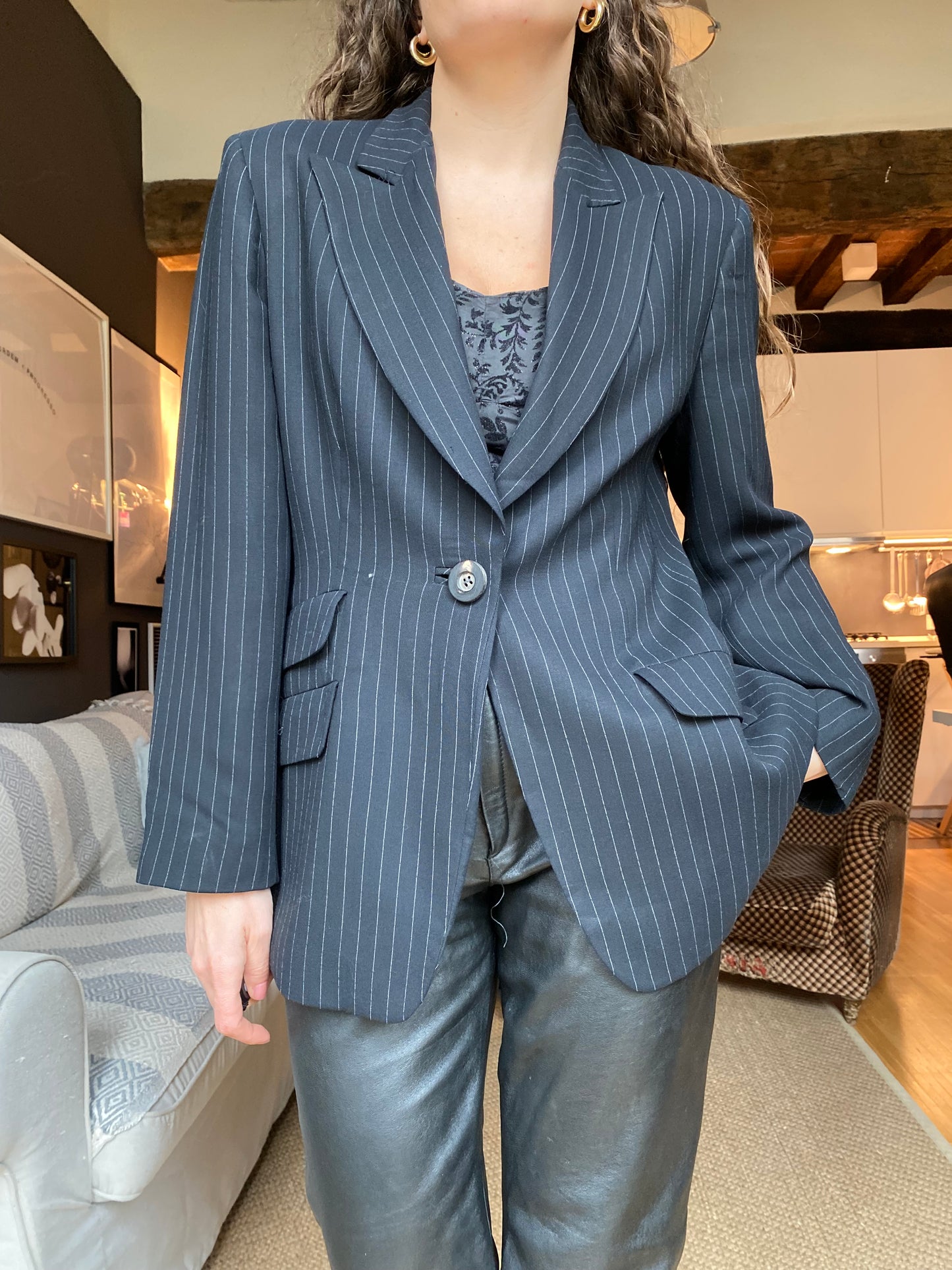 Blazer gessato Marella