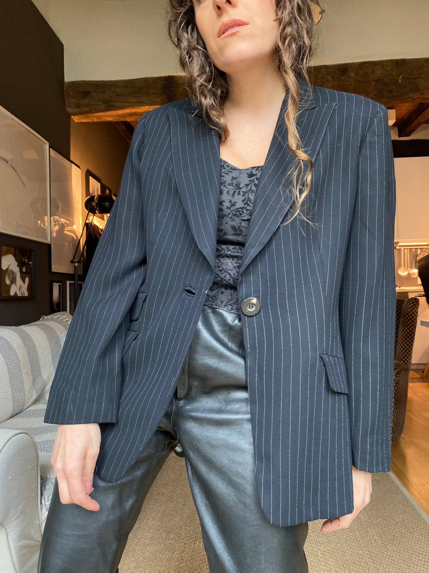 Blazer gessato Marella