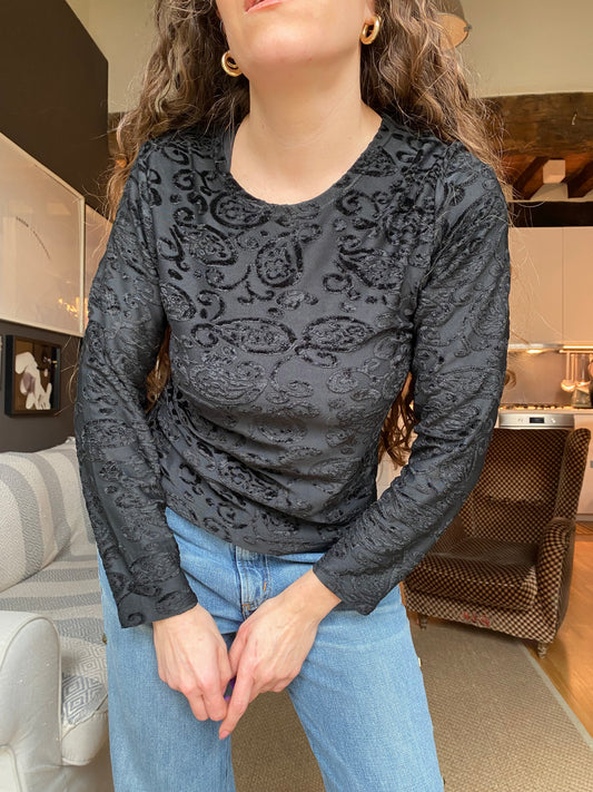 T shirt velluto damascato