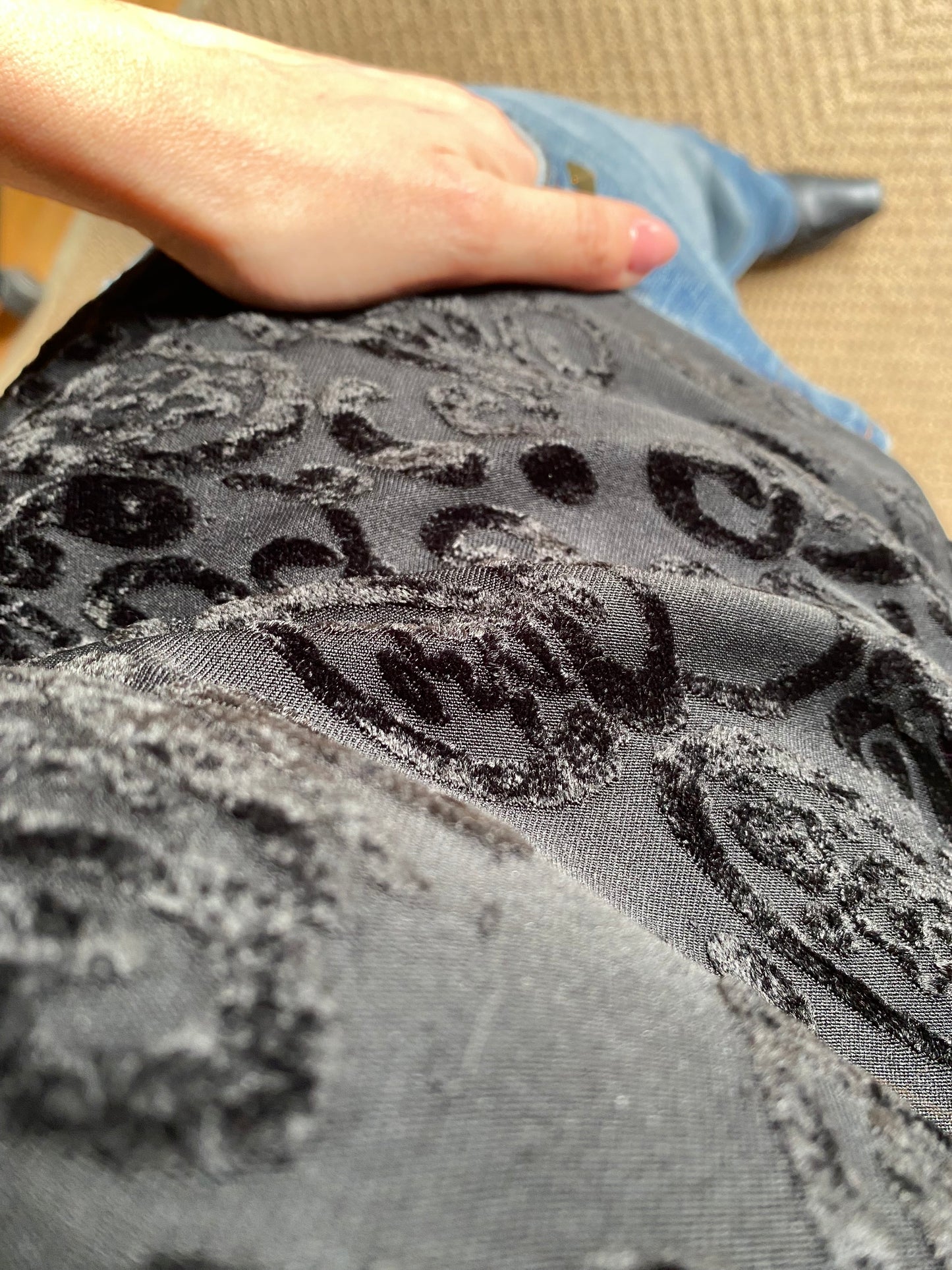 T shirt velluto damascato