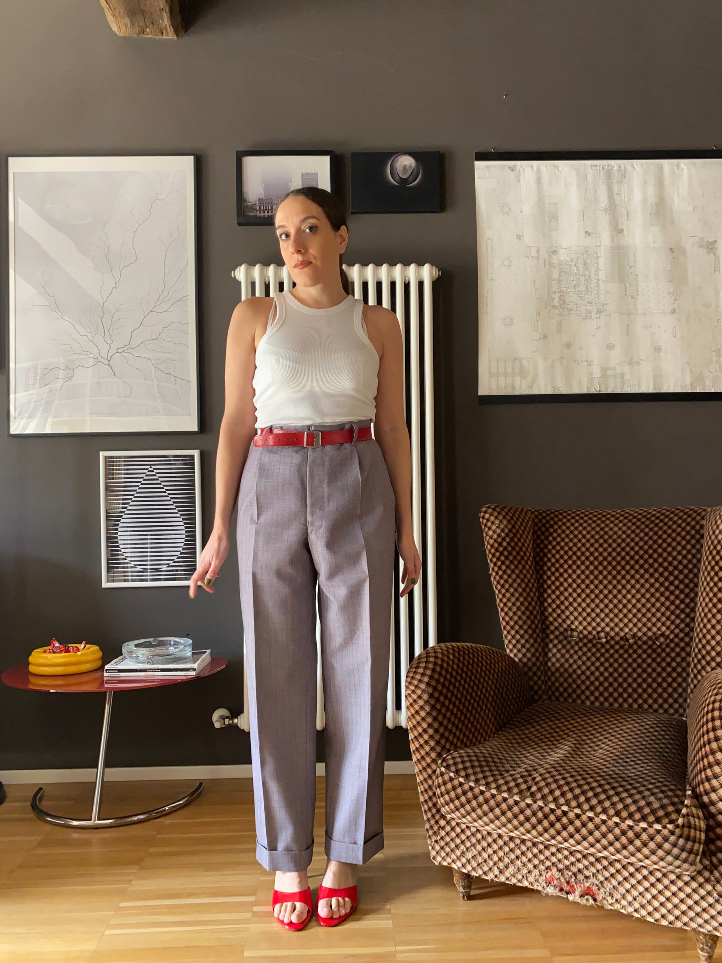 Completo sartoriale maschile lilla/grigio