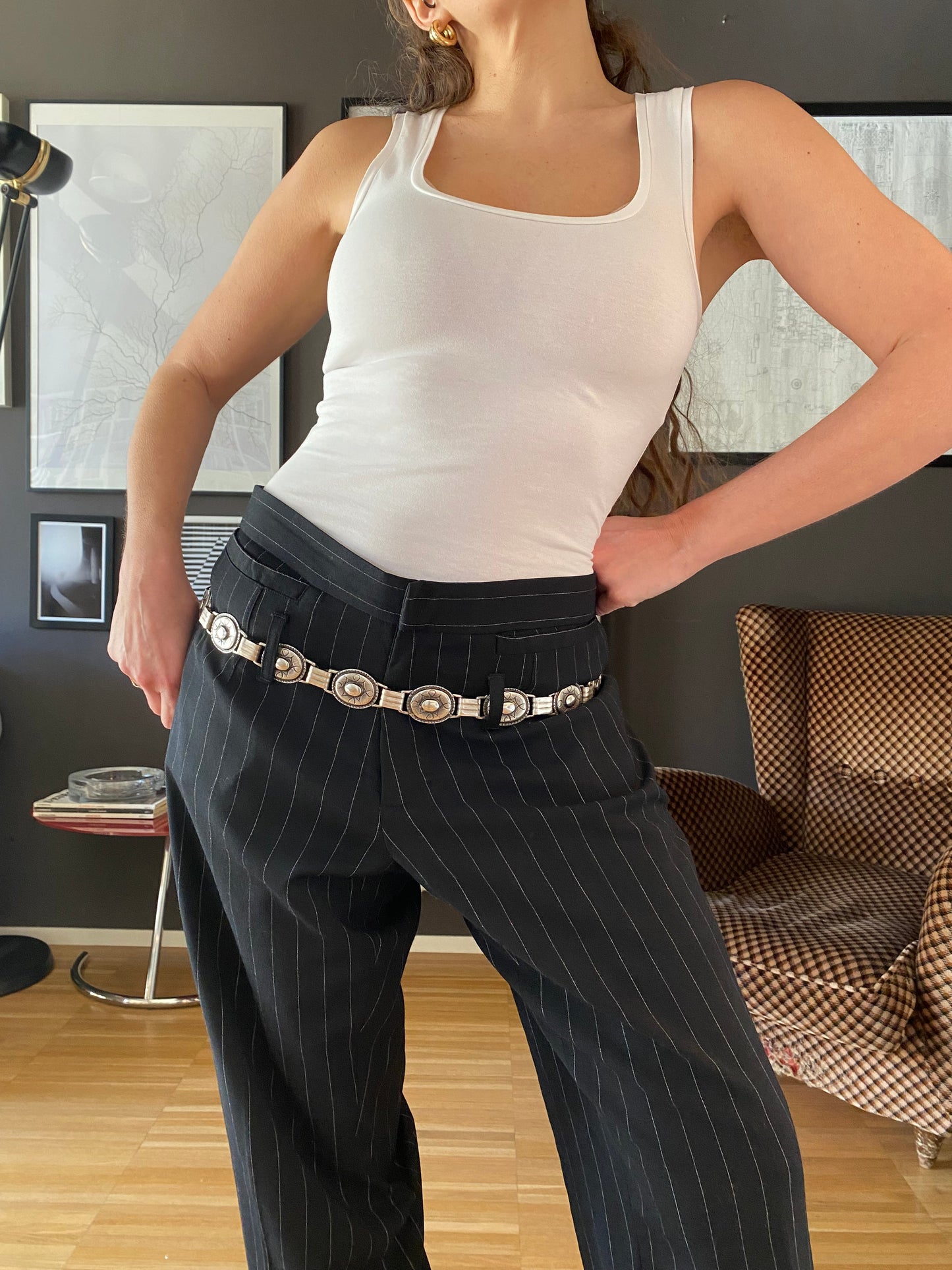 Pantaloni gessati D&G