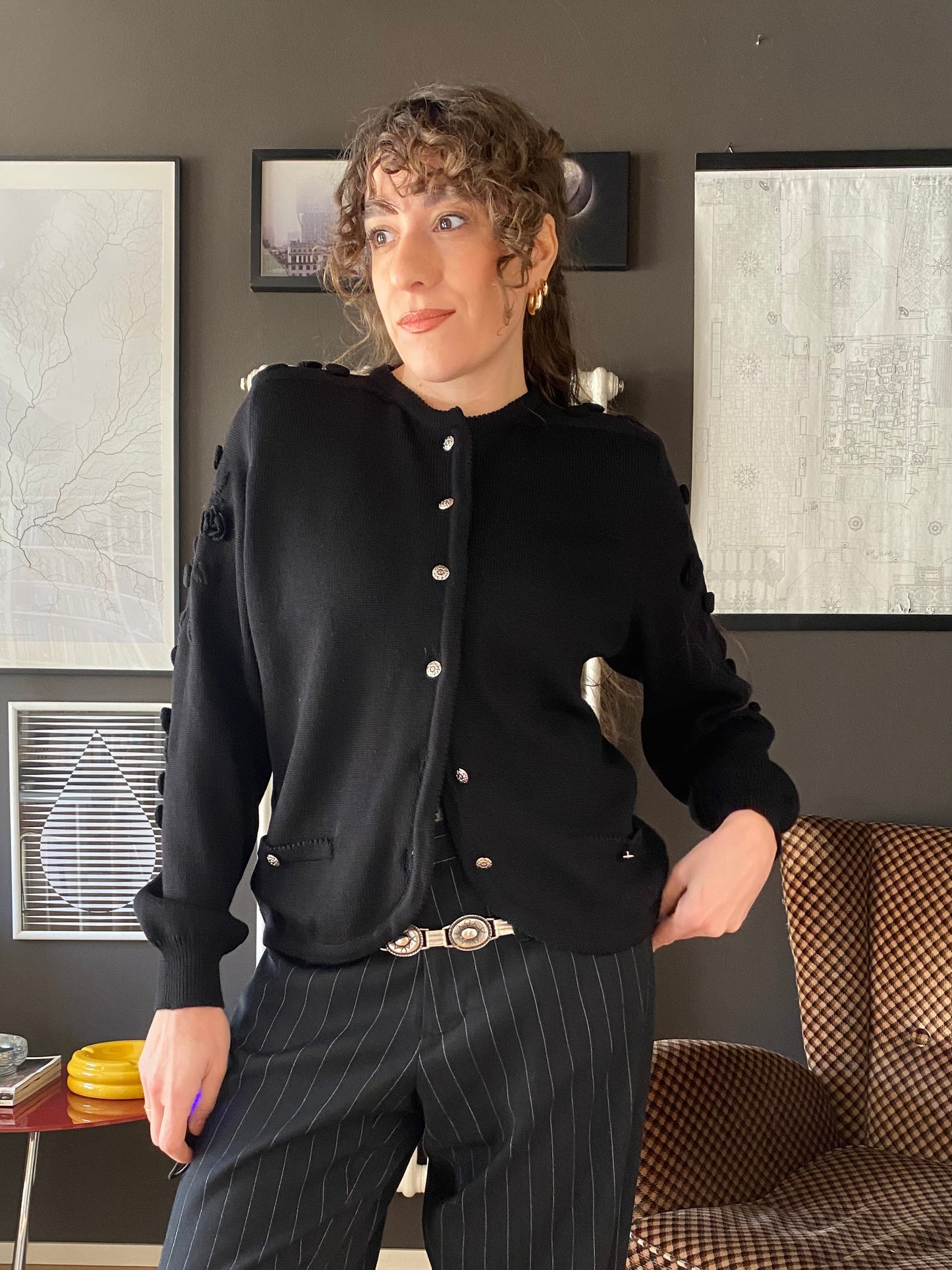 Cardigan nero vintage