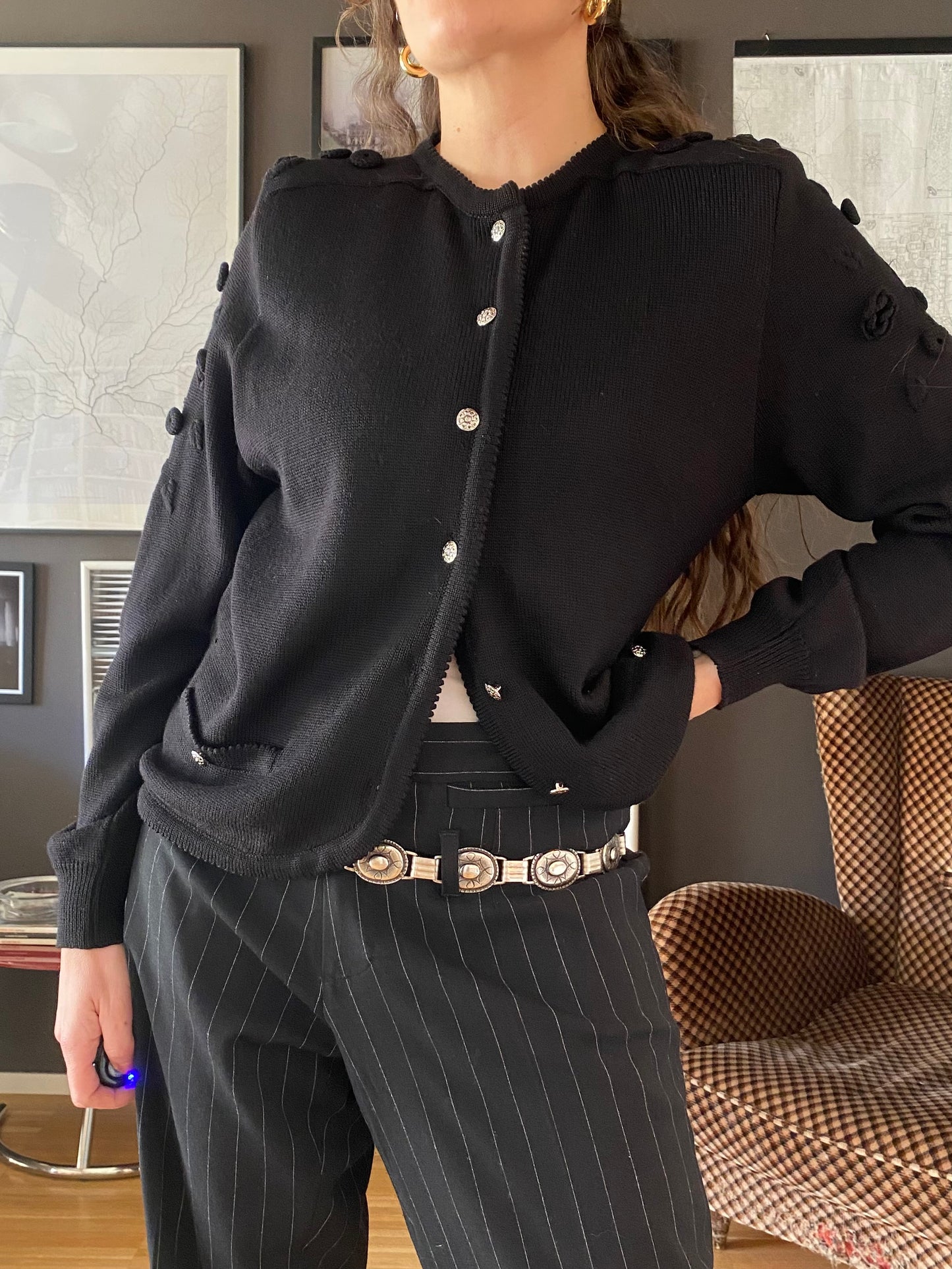 Cardigan nero vintage