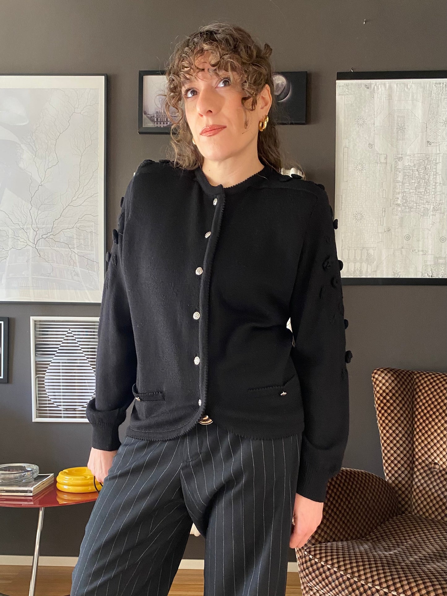 Cardigan nero vintage