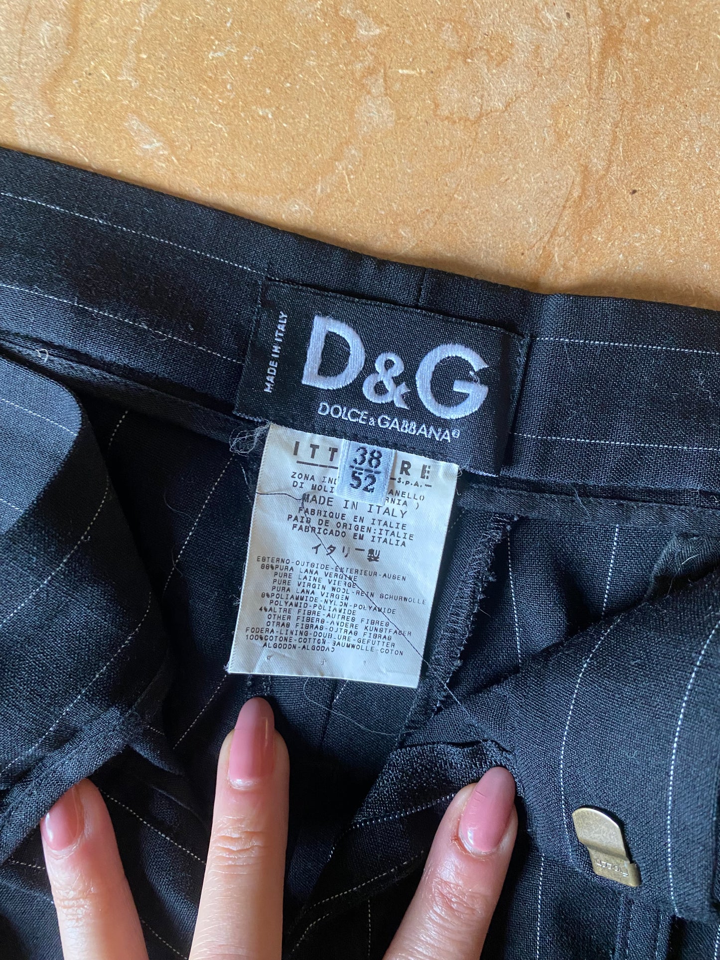 Pantaloni gessati D&G