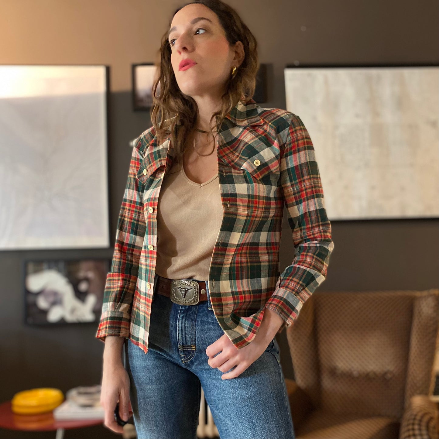 Camicia tartan anni 70