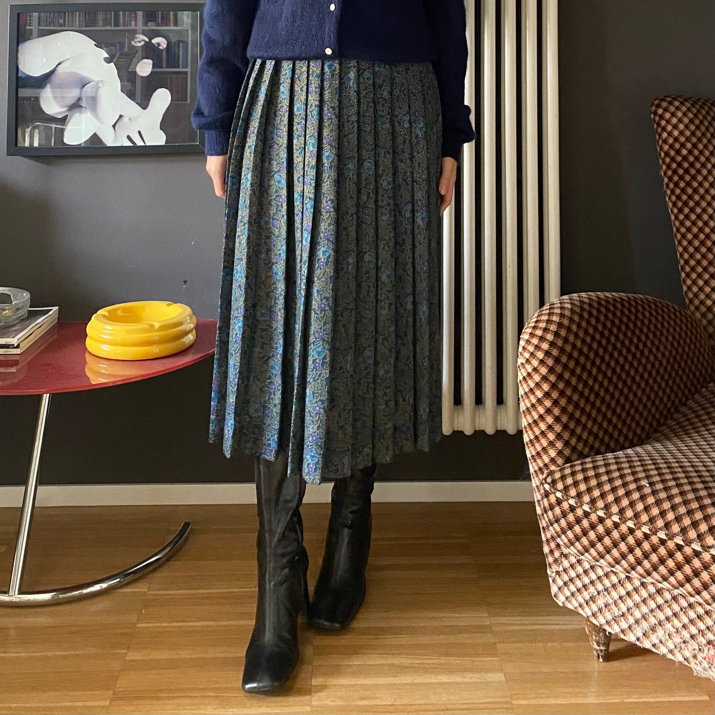 Gonna a pieghe paisley