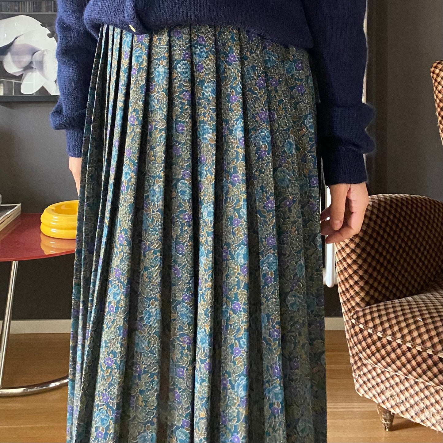 Gonna a pieghe paisley